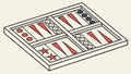 Traditional backgammon game board, symbolizing strategy and chance, vector design Generative AI Royalty Free Stock Photo