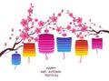 Traditional background for traditions of Chinese Mid Autumn Festival or Lantern Festival