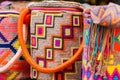 Traditional bags hand knitted by Wayuu women