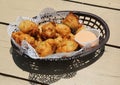 Traditional Bahamian conch fritters Royalty Free Stock Photo