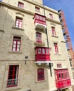 Traditional balconies in Valetta, Malta, Traditional Architecture Royalty Free Stock Photo