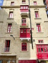 Traditional balconies in Valetta, Malta, Traditional Architecture Royalty Free Stock Photo