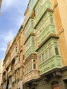 Traditional balconies in Valetta, Malta, Traditional Architecture Royalty Free Stock Photo