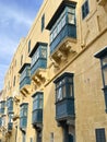 Traditional balconies in Valetta, Malta, Traditional Architecture Royalty Free Stock Photo