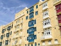 Traditional balconies in Valetta, Malta, Traditional Architecture Royalty Free Stock Photo