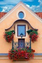 Traditional balcony with flowers, Europe