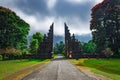 Traditional Balinese architecture, view of landmark temple gates in Northern Bali,Indonesia