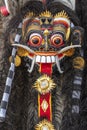 Traditional Balinese Barong mask on street ceremony in island Bali, Indonesia. Closeup Royalty Free Stock Photo