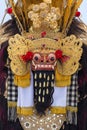 Traditional Balinese Barong mask on street ceremony in island Bali, Indonesia Royalty Free Stock Photo