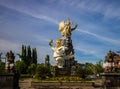 Traditional Balinese demon guardian statue in Seminyak. Statue Taman Kota Gianyar or city park of Gianyar Regency. Bali, Indonezia