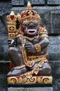 Traditional balinese hindu statues in bali temple indonesia Royalty Free Stock Photo