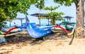 Jukung fishing boats, Royalty Free Stock Photo