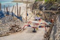 Traditional balinese jukung fishing boats on beach, Bali, Indonesia, Asia Royalty Free Stock Photo