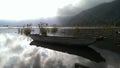 Traditional balinese jukung fishing boats Royalty Free Stock Photo