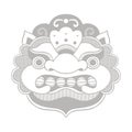 Traditional balinese mask. Barong. Royalty Free Stock Photo