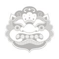 Traditional balinese mask. Barong. Royalty Free Stock Photo