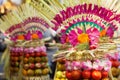 Traditional Balinese offering for gods Royalty Free Stock Photo