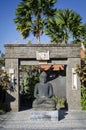 Traditional balinese stone buddha statue in bali indonesia