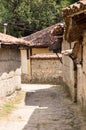The traditional Balkan architecture in the narrow streets of Koprivshtitsa Royalty Free Stock Photo