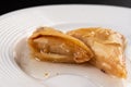 Traditional Balkan Baklava cake with walnuts served on the plate