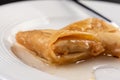 Traditional Balkan Baklava cake with walnuts served on the plate