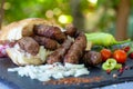 Traditional Balkan food - cevapi or cevapcici