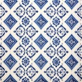 Opulent Fabrics: Traditional England Blue And White Wall Tile Pattern