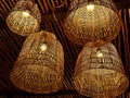 traditional bamboo decorative light bulb Royalty Free Stock Photo