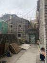 Traditional bamboo scaffolding Conservation Preservation Restoration temporary construction work at height climbing structure