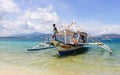 Traditional banca boat on Philippines