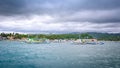 Traditional banca boat to get to Boracay Island at Caticlan jetty port