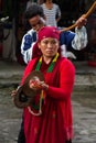 Traditional band player, World Tourism Day in Pokhara, Nepal