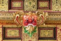 Traditional Barong mask pattern in temple on Bali island Royalty Free Stock Photo