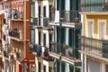 Traditional basque country village of Bermeo. Colorful facades. Spain