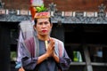 Traditional Batak Dancer dancing in Samosir Island