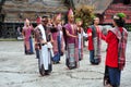 Traditional Batak dancers in Toba Lake