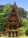 Traditional Batak house on Samosir island, Sumatra, Indonesia Royalty Free Stock Photo