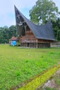 Traditional Batak house on Samosir island, Sumatra, Indonesia Royalty Free Stock Photo