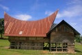 Traditional Batak house on Samosir island, Sumatra, Indonesia Royalty Free Stock Photo