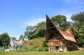 Traditional Batak house on Samosir island, Sumatra, Indonesia Royalty Free Stock Photo