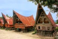 Traditional Batak houses on Samosir island, Sumatra, Indonesia