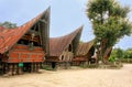 Traditional Batak houses on Samosir island, Sumatra, Indonesia