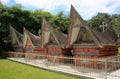 Traditional Batak houses on Samosir island, Sumatra, Indonesia