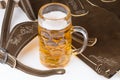 Traditional Bavarian pants deerskin Royalty Free Stock Photo