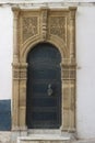Traditional beautiful door in Tangier, Morocco.