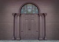 The traditional beautiful wooden old door