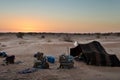 Traditional bedouin tent, desert of Sahara