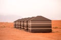 Bedouin tents, Wadi Rum desert, Jordan Royalty Free Stock Photo