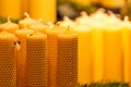 Traditional bee wax candles Royalty Free Stock Photo