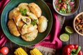 Traditional beef Empanadas with Aji Picante sauce